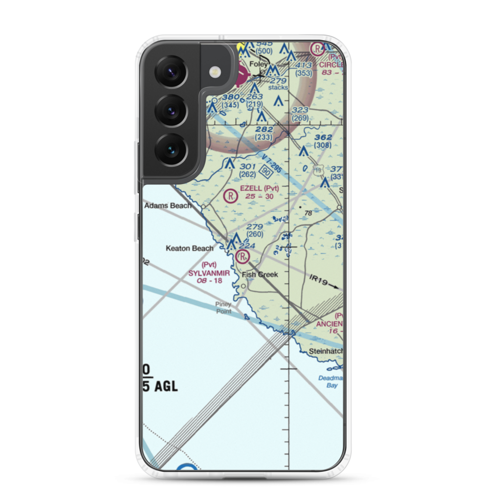 Sylvanmir Farms Airport (6FL4) VFR Sectional Samsung Case Samsung Galaxy S22 Plus model shown