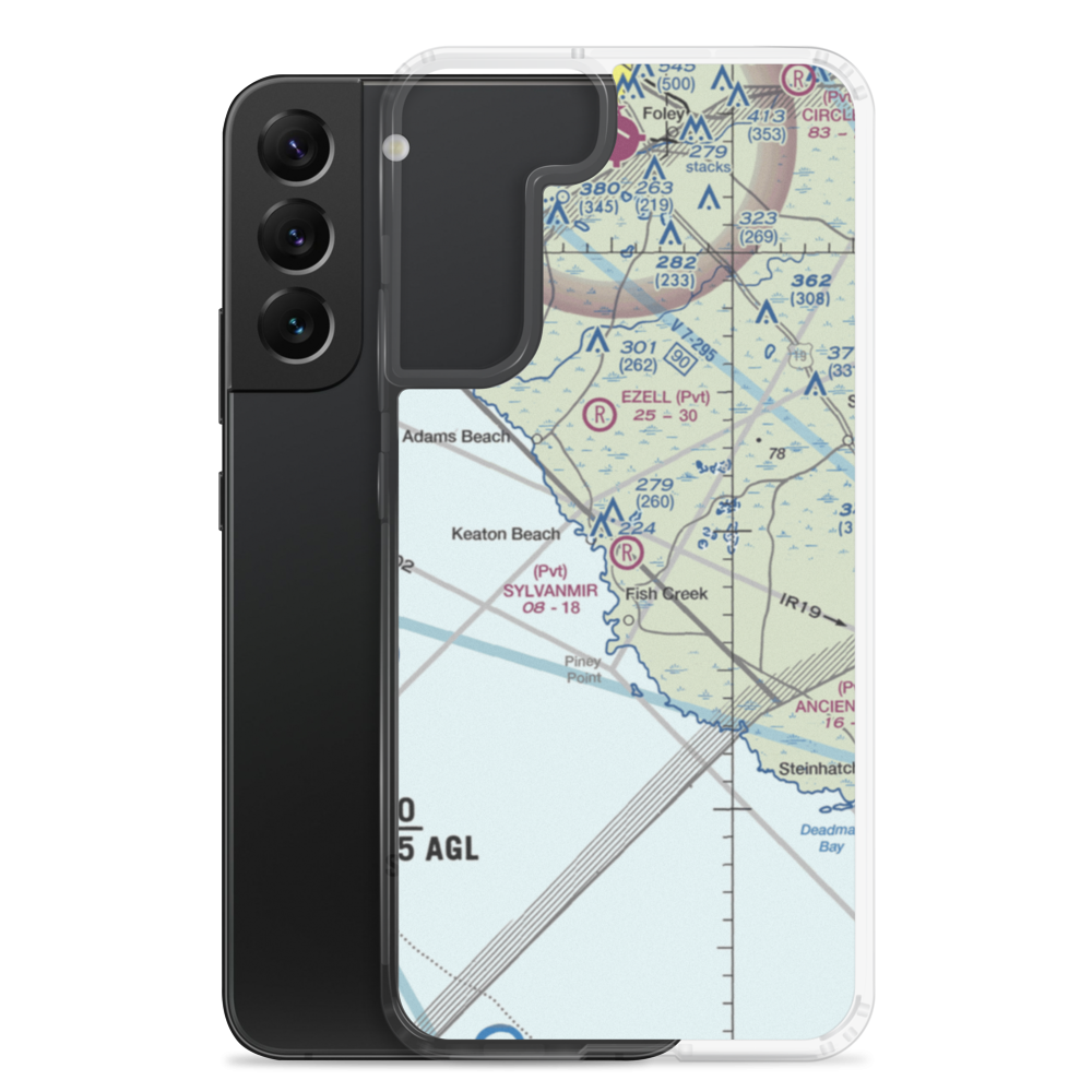 Sylvanmir Farms Airport (6FL4) VFR Sectional Samsung Case Samsung Galaxy S22 Plus model shown
