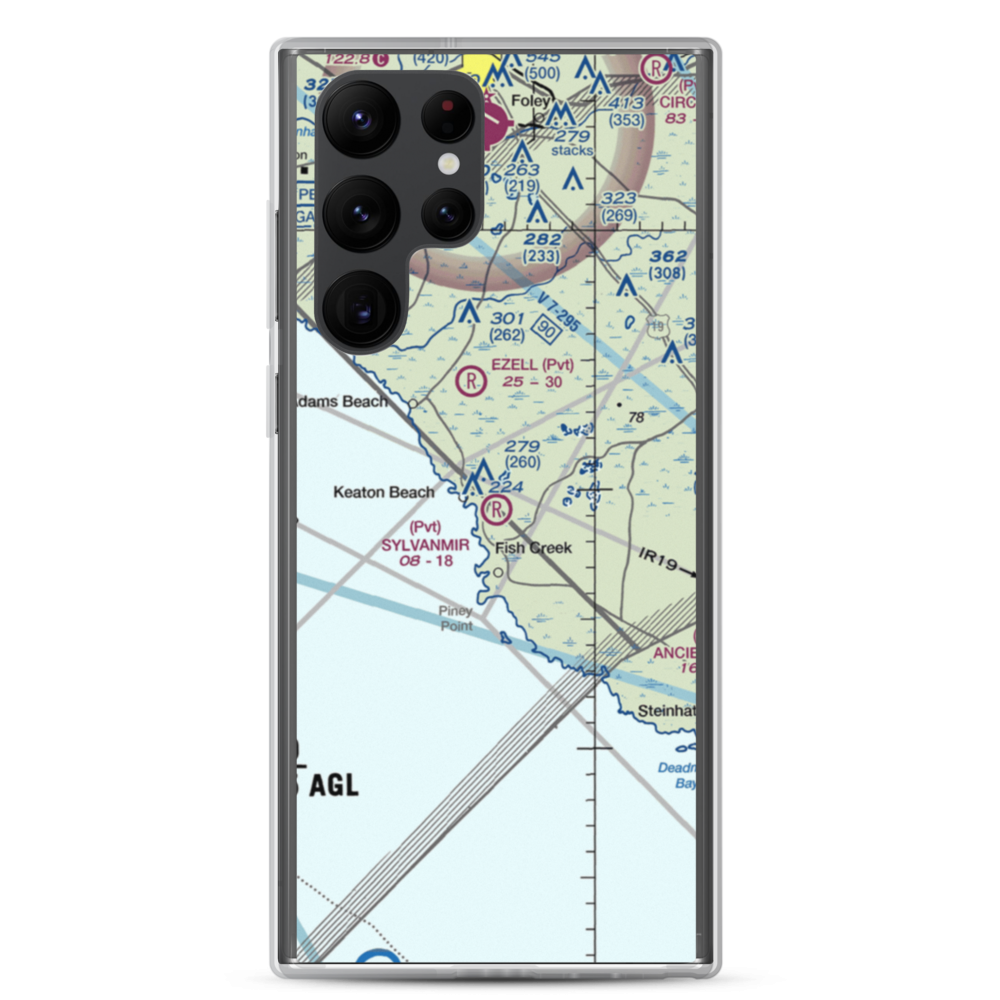 Sylvanmir Farms Airport (6FL4) VFR Sectional Samsung Case Samsung Galaxy S22 Ultra model shown