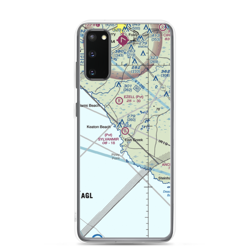 Sylvanmir Farms Airport (6FL4) VFR Sectional Samsung Case Samsung Galaxy S20 model shown