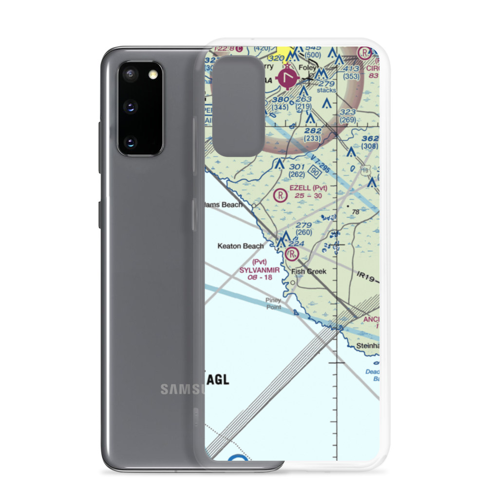 Sylvanmir Farms Airport (6FL4) VFR Sectional Samsung Case Samsung Galaxy S20 model shown