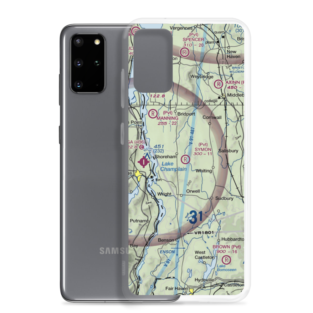 Symon Airport (66VT) VFR Sectional Samsung Case Samsung Galaxy S20 Plus model shown