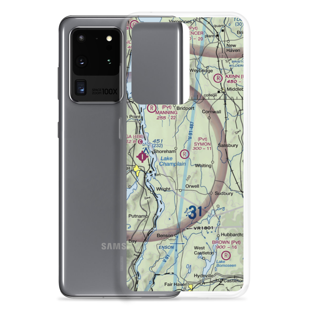 Symon Airport (66VT) VFR Sectional Samsung Case Samsung Galaxy S20 Ultra model shown