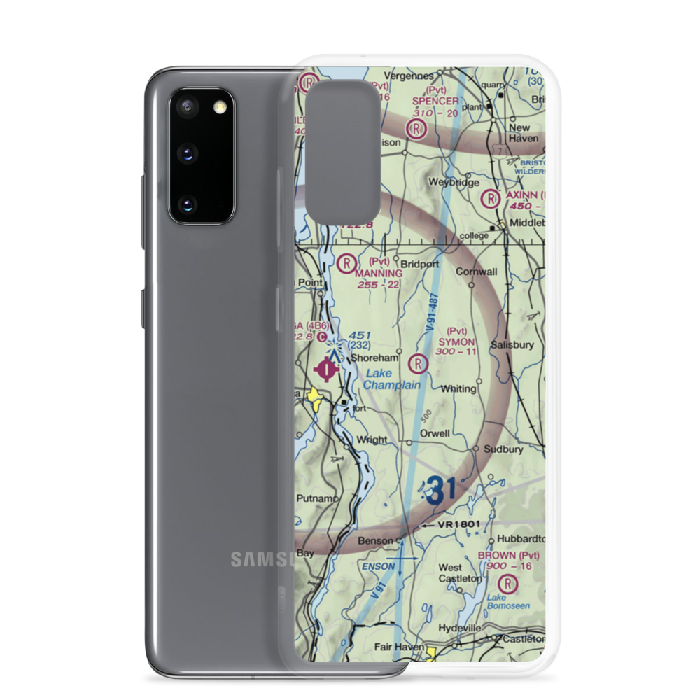 Symon Airport (66VT) VFR Sectional Samsung Case Samsung Galaxy S20 model shown