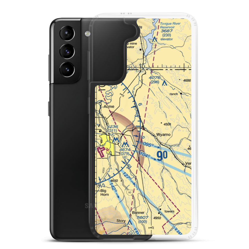 Symons Airport (WY37) VFR Sectional Samsung Case Samsung Galaxy S21 Plus model shown