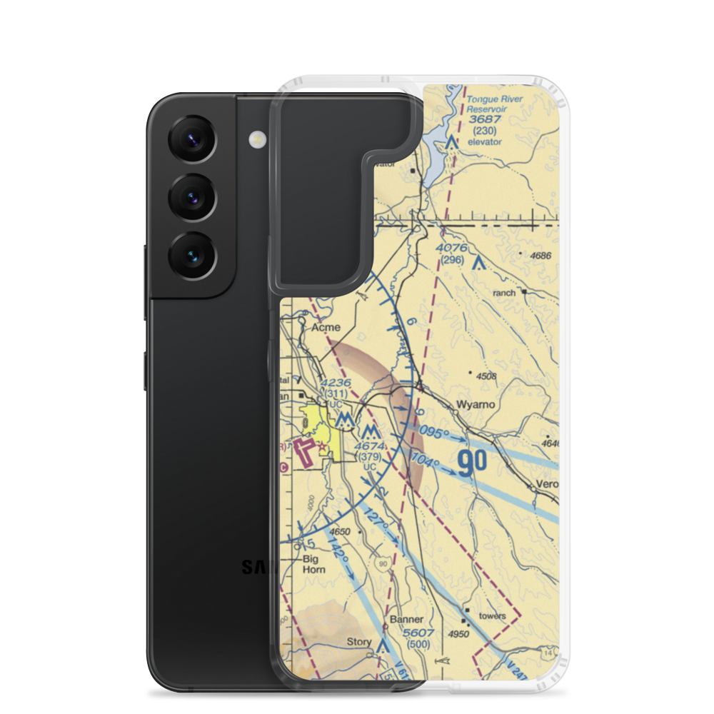 Symons Airport (WY37) VFR Sectional Samsung Case Samsung Galaxy S22 model shown