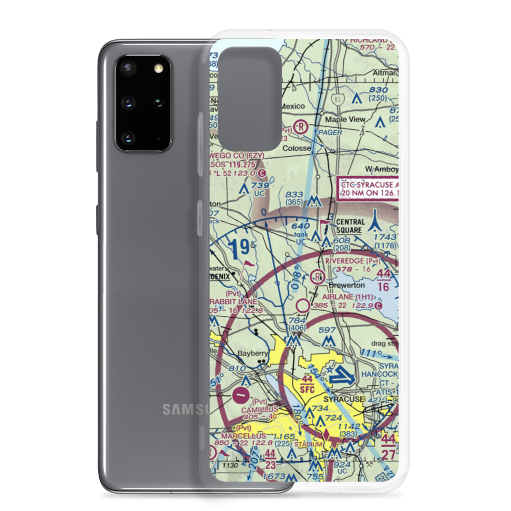 Syracuse Suburban Airport (6NK) VFR Sectional Samsung Case Samsung Galaxy S20 Plus model shown