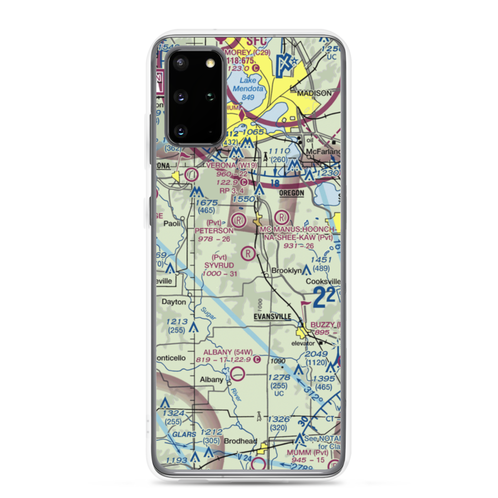 Syvrud Airport (7WI5) VFR Sectional Samsung Case Samsung Galaxy S20 Plus model shown