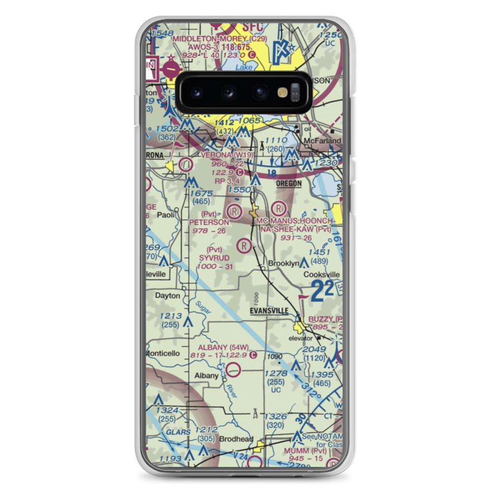 Syvrud Airport (7WI5) VFR Sectional Samsung Case Samsung Galaxy S10+ model shown