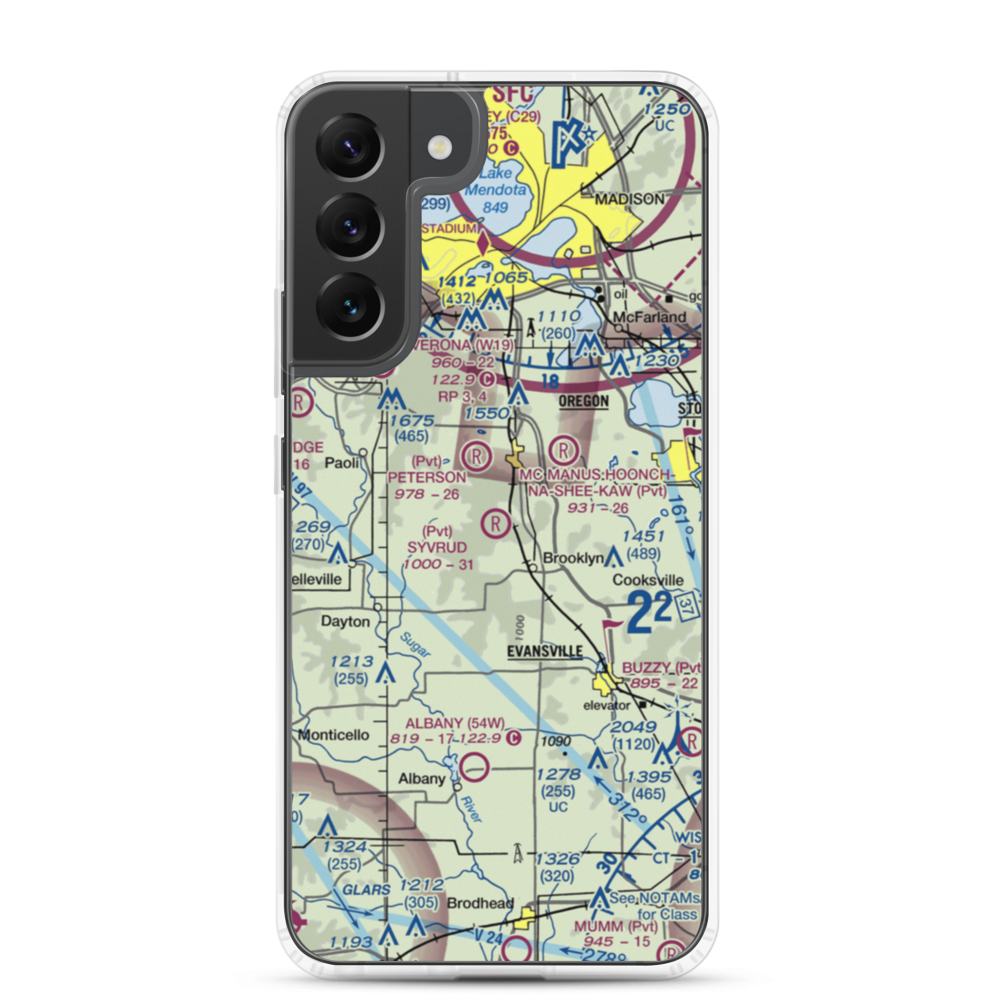 Syvrud Airport (7WI5) VFR Sectional Samsung Case Samsung Galaxy S22 Plus model shown