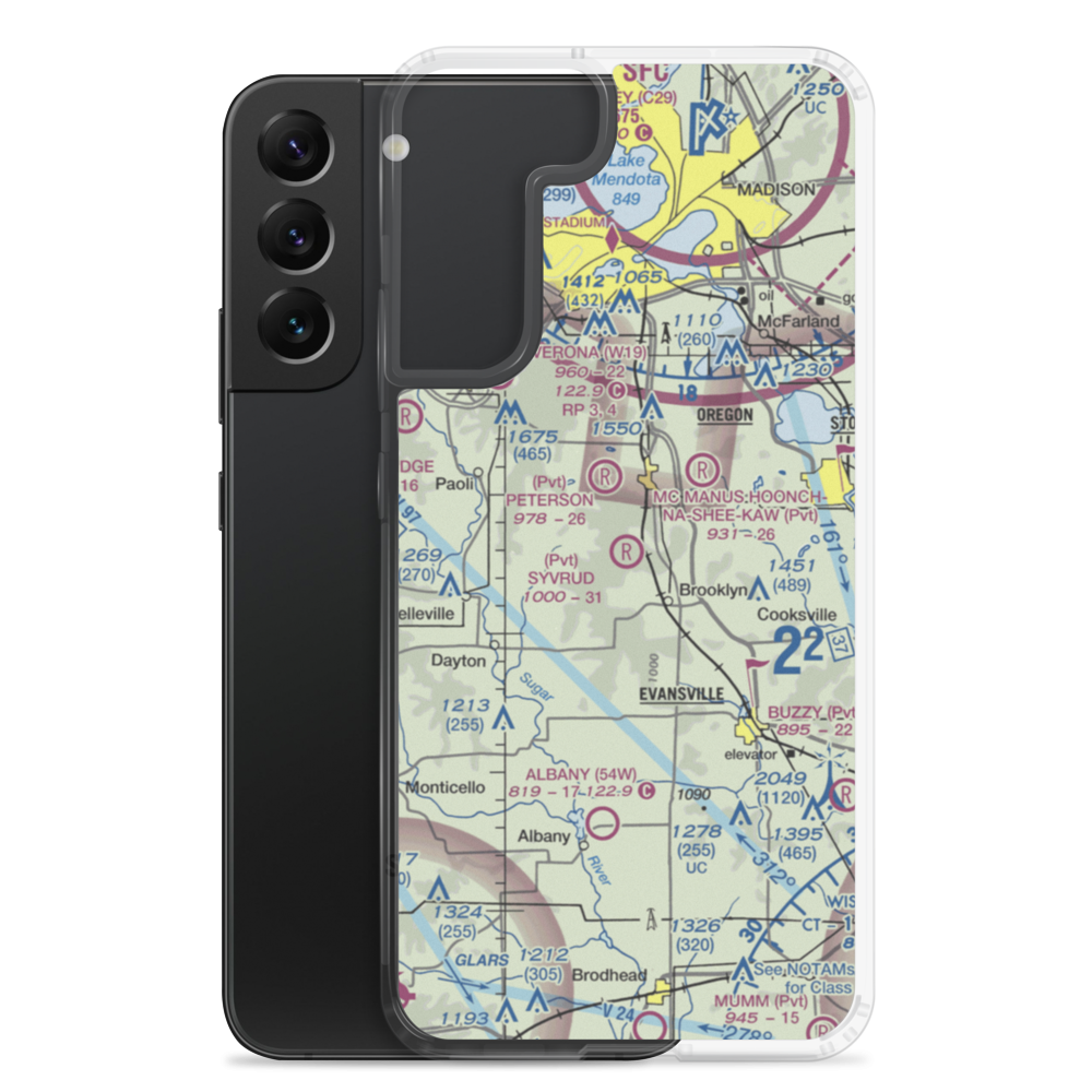 Syvrud Airport (7WI5) VFR Sectional Samsung Case Samsung Galaxy S22 Plus model shown