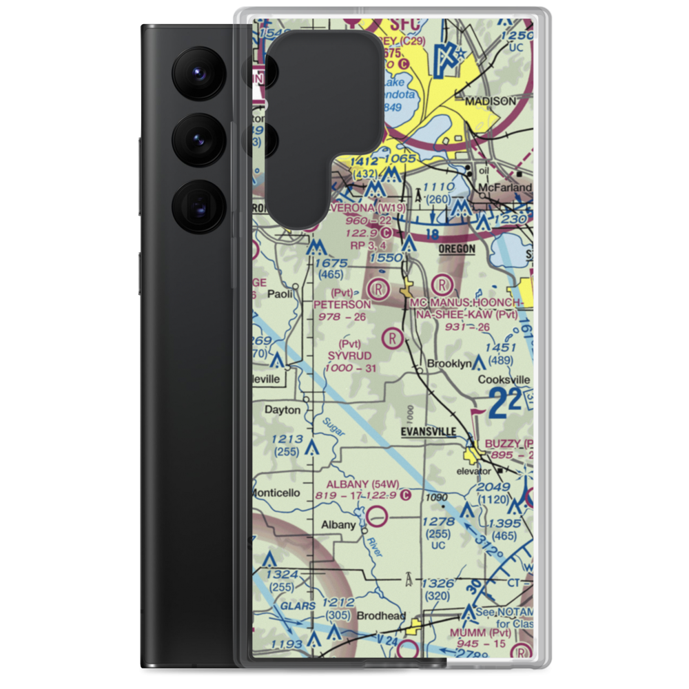 Syvrud Airport (7WI5) VFR Sectional Samsung Case Samsung Galaxy S22 Ultra model shown