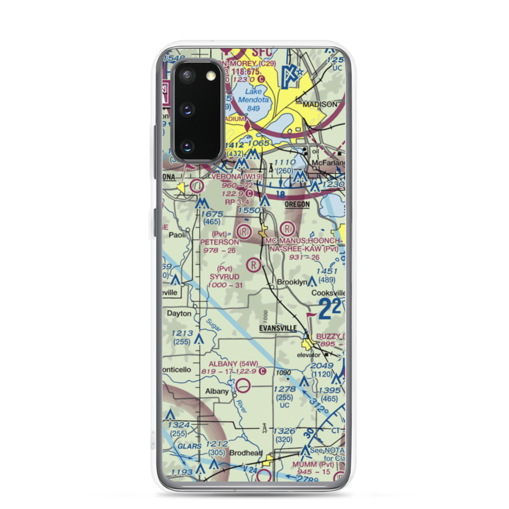 Syvrud Airport (7WI5) VFR Sectional Samsung Case Samsung Galaxy S20 model shown