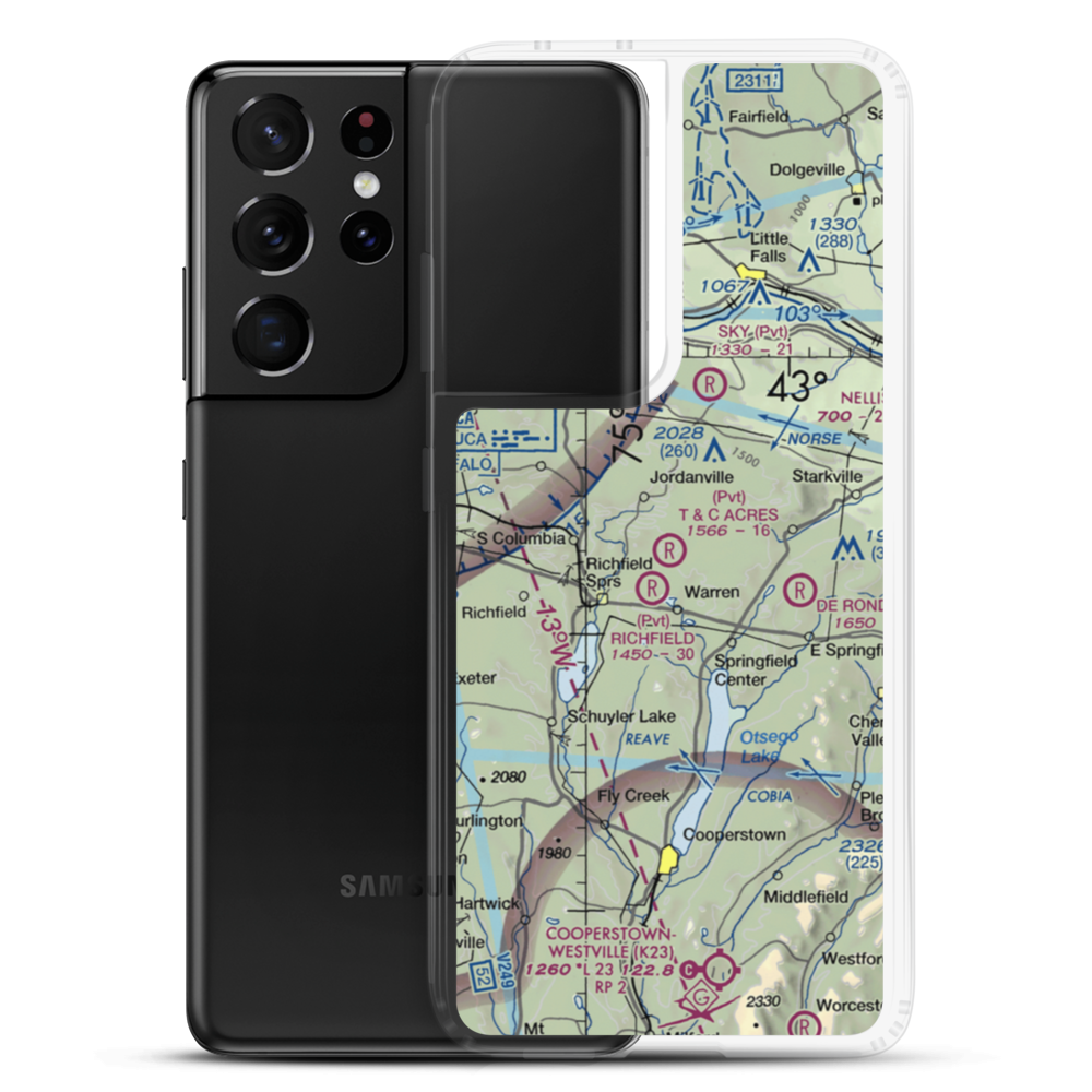 T & C Acres Airport (12NY) VFR Sectional Samsung Case Samsung Galaxy S21 Ultra model shown
