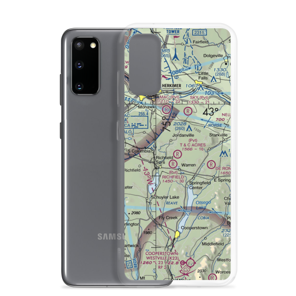 T & C Acres Airport (12NY) VFR Sectional Samsung Case Samsung Galaxy S20 model shown