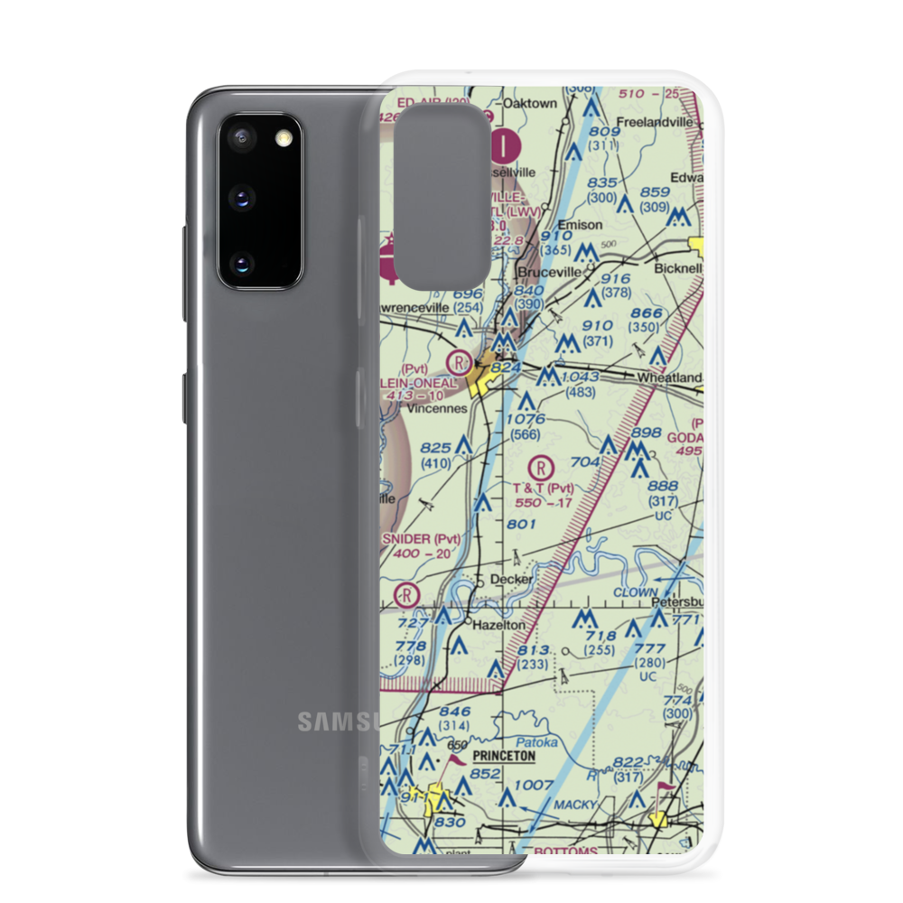T & T Airport (IN15) VFR Sectional Samsung Case Samsung Galaxy S20 model shown