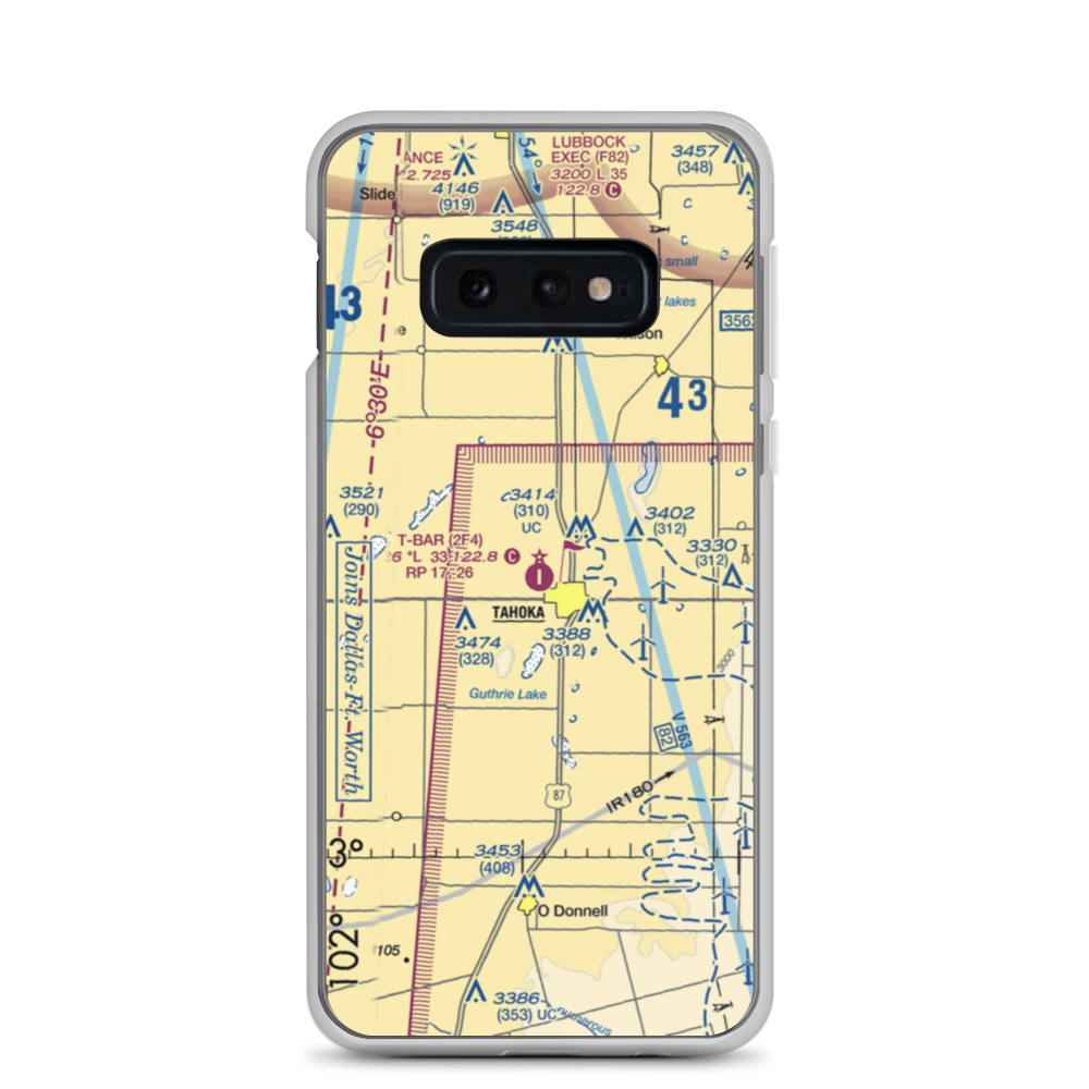 T Bar Airport (2F4) VFR Sectional Samsung Case Samsung Galaxy S10e model shown