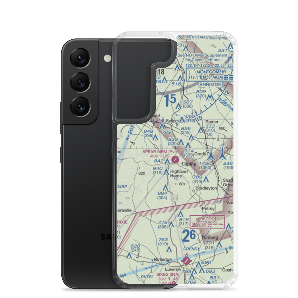 T W Spear Memorial Airport (4AL9) VFR Sectional Samsung Case Samsung Galaxy S22 model shown