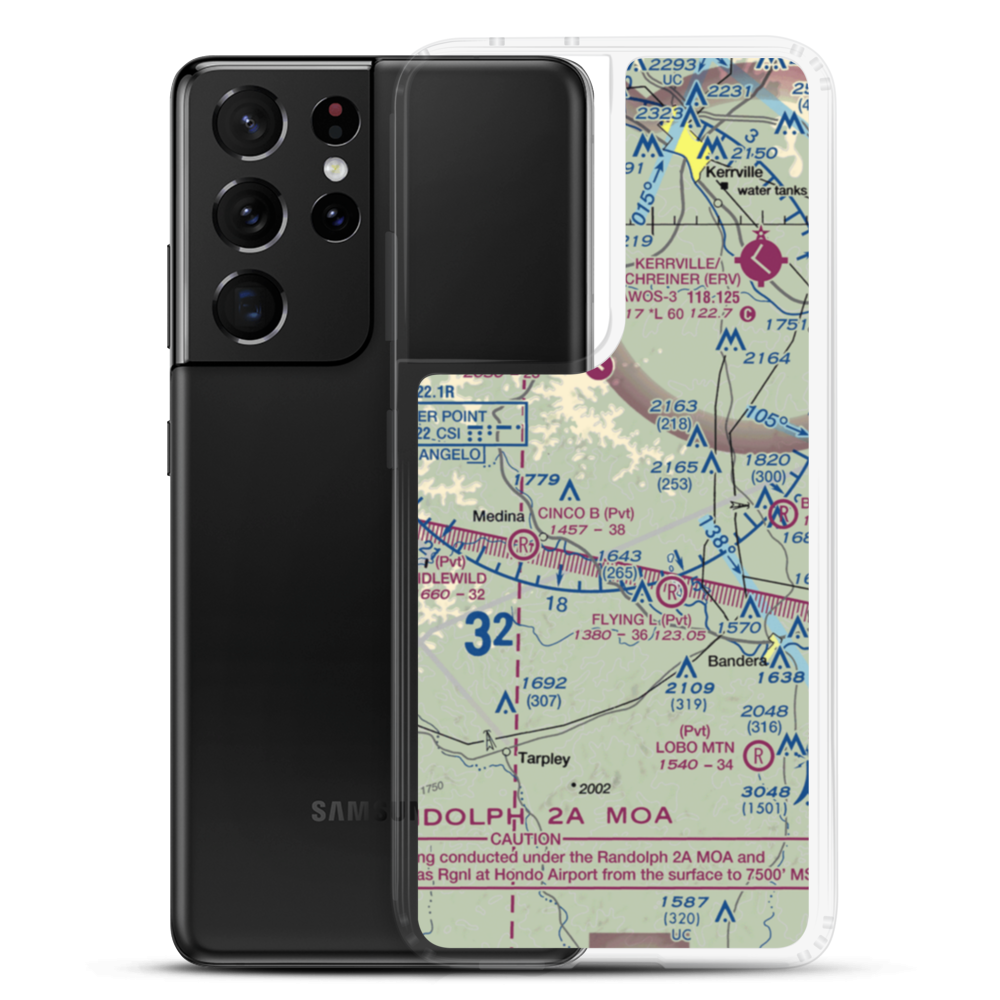 T-4 Ranch Airport (XS13) VFR Sectional Samsung Case Samsung Galaxy S21 Ultra model shown