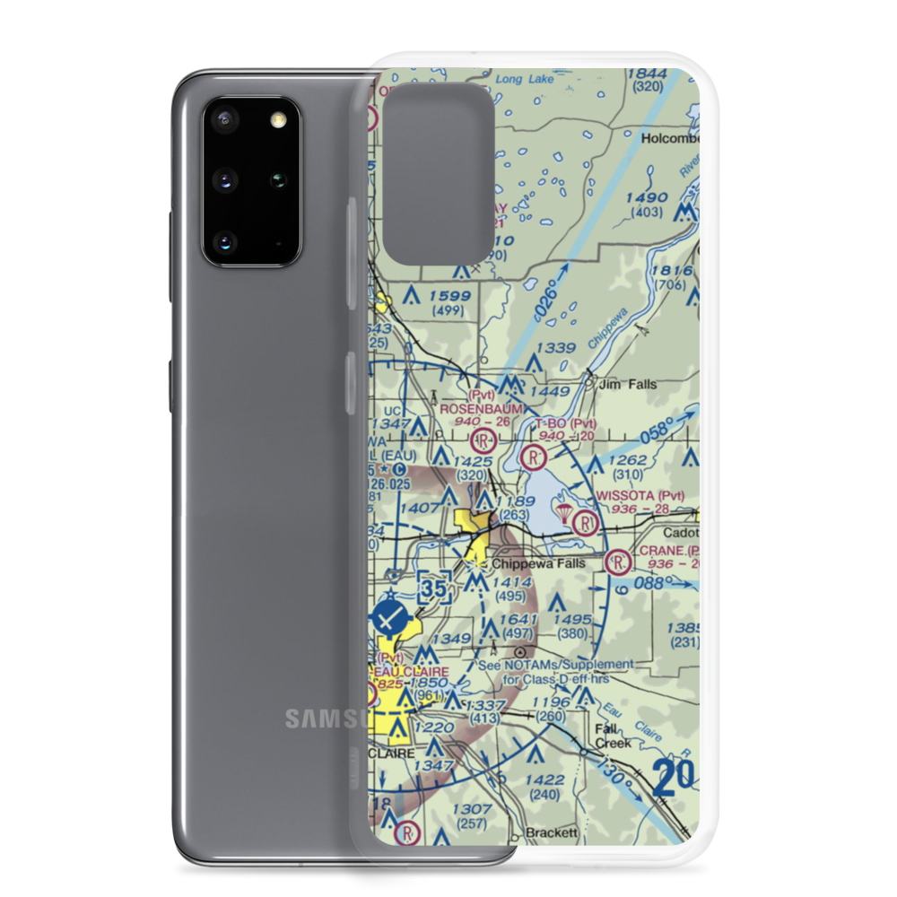 T-Bo Field Airport (WI32) VFR Sectional Samsung Case Samsung Galaxy S20 Plus model shown