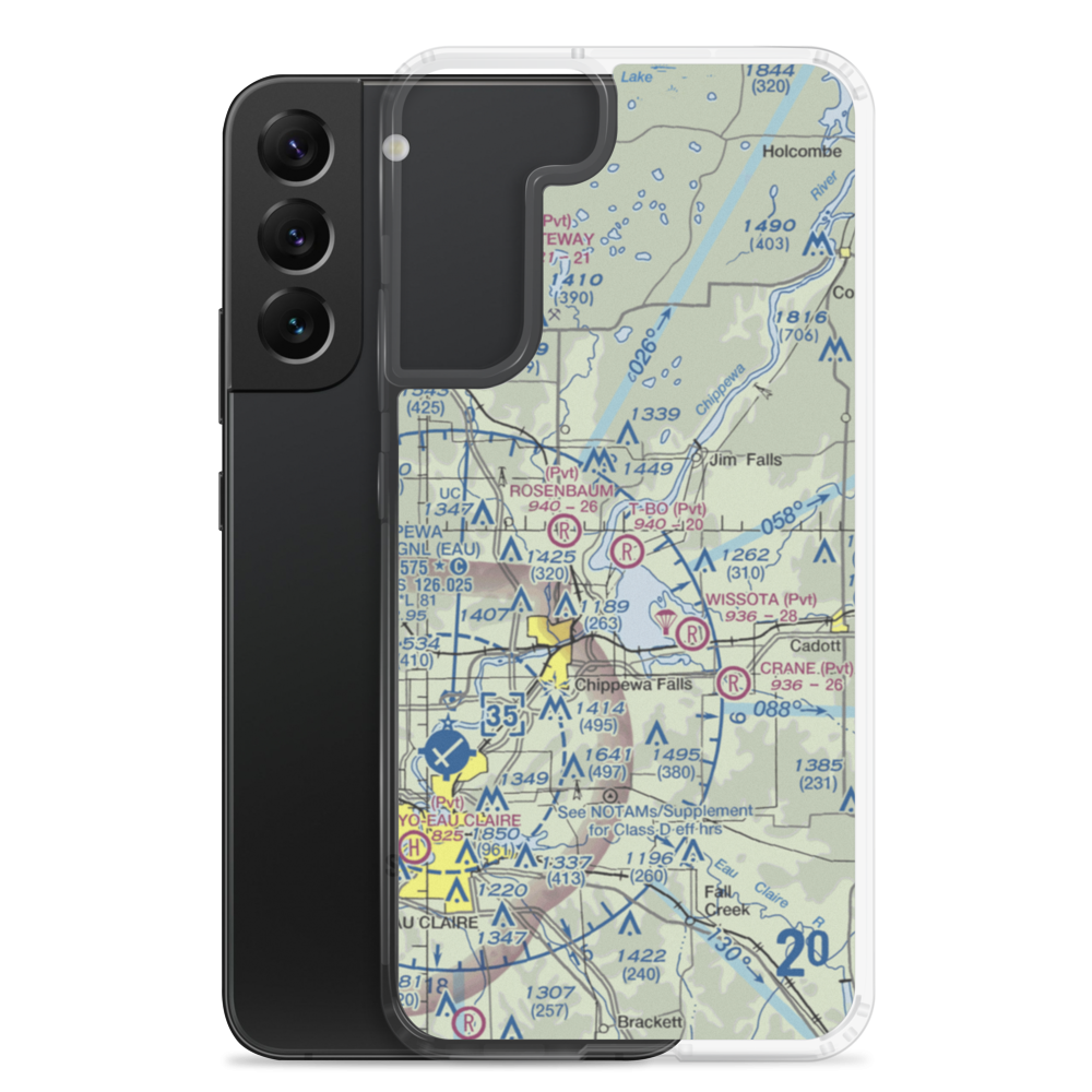 T-Bo Field Airport (WI32) VFR Sectional Samsung Case Samsung Galaxy S22 Plus model shown