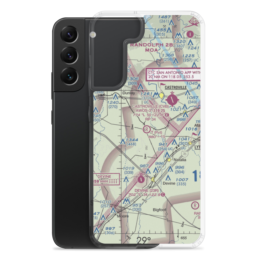 T-Ranch Airport (XS86) VFR Sectional Samsung Case Samsung Galaxy S22 Plus model shown