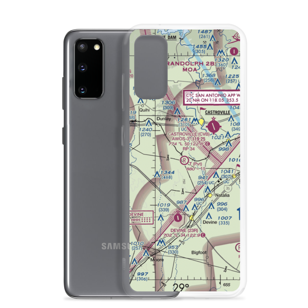 T-Ranch Airport (XS86) VFR Sectional Samsung Case Samsung Galaxy S20 model shown