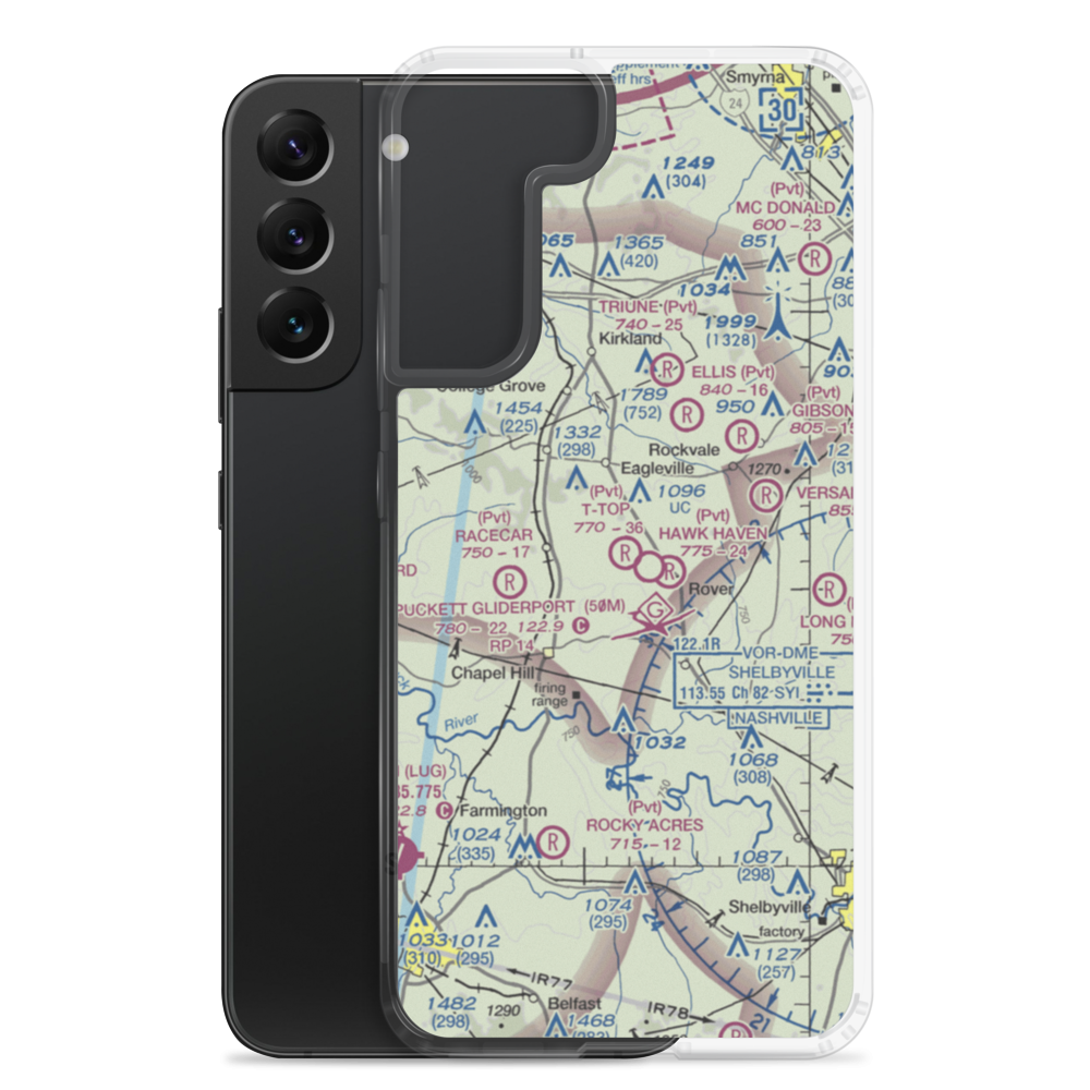 T-Top Airfield (TN14) VFR Sectional Samsung Case Samsung Galaxy S22 Plus model shown