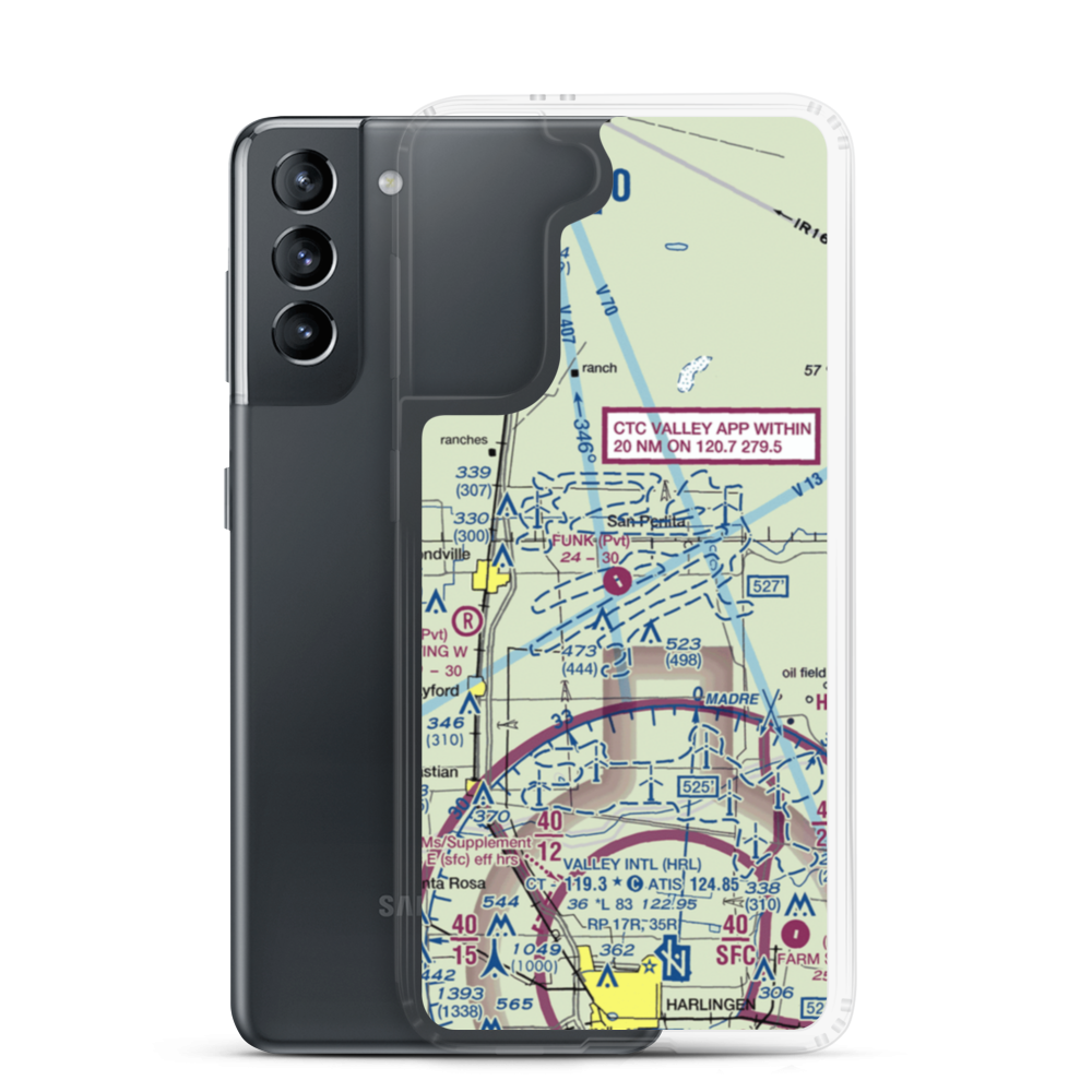 T.R. Funk Inc Airport (92XS) VFR Sectional Samsung Case Samsung Galaxy S21 model shown