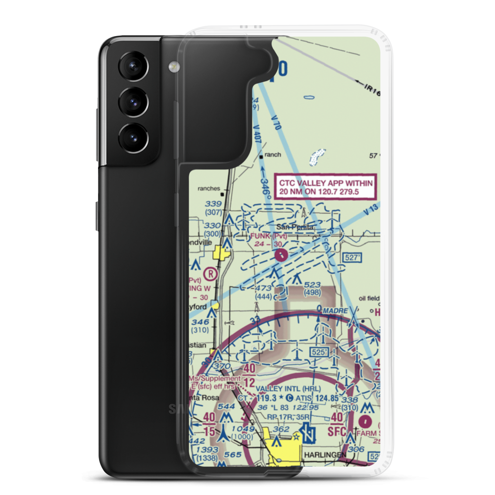 T.R. Funk Inc Airport (92XS) VFR Sectional Samsung Case Samsung Galaxy S21 Plus model shown