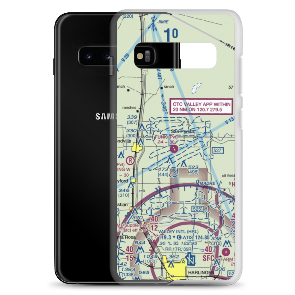 T.R. Funk Inc Airport (92XS) VFR Sectional Samsung Case Samsung Galaxy S10+ model shown
