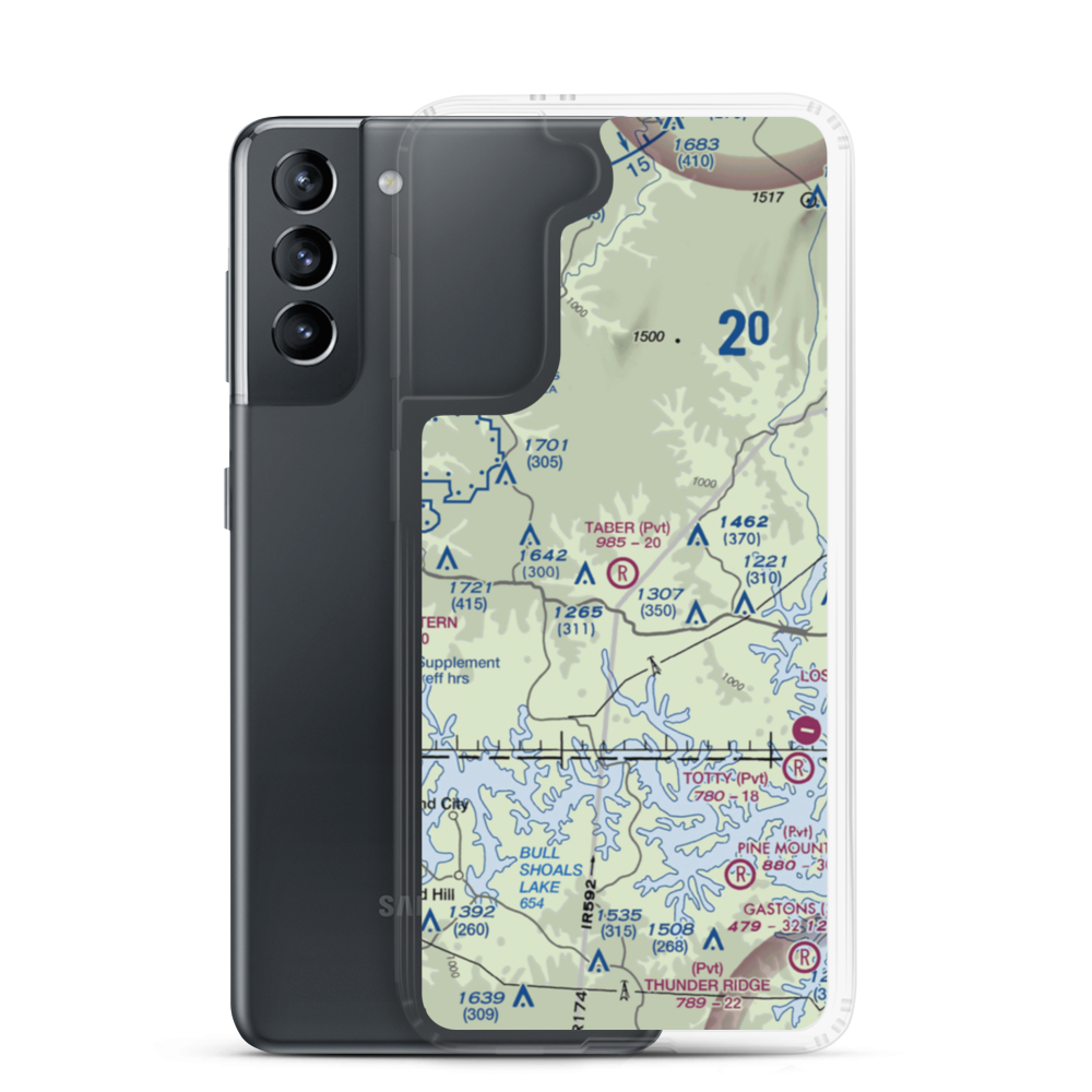 Taber Field (26MO) VFR Sectional Samsung Case Samsung Galaxy S21 model shown