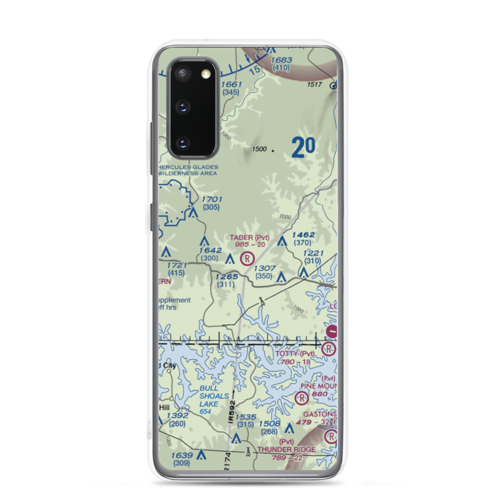 Taber Field (26MO) VFR Sectional Samsung Case Samsung Galaxy S20 model shown