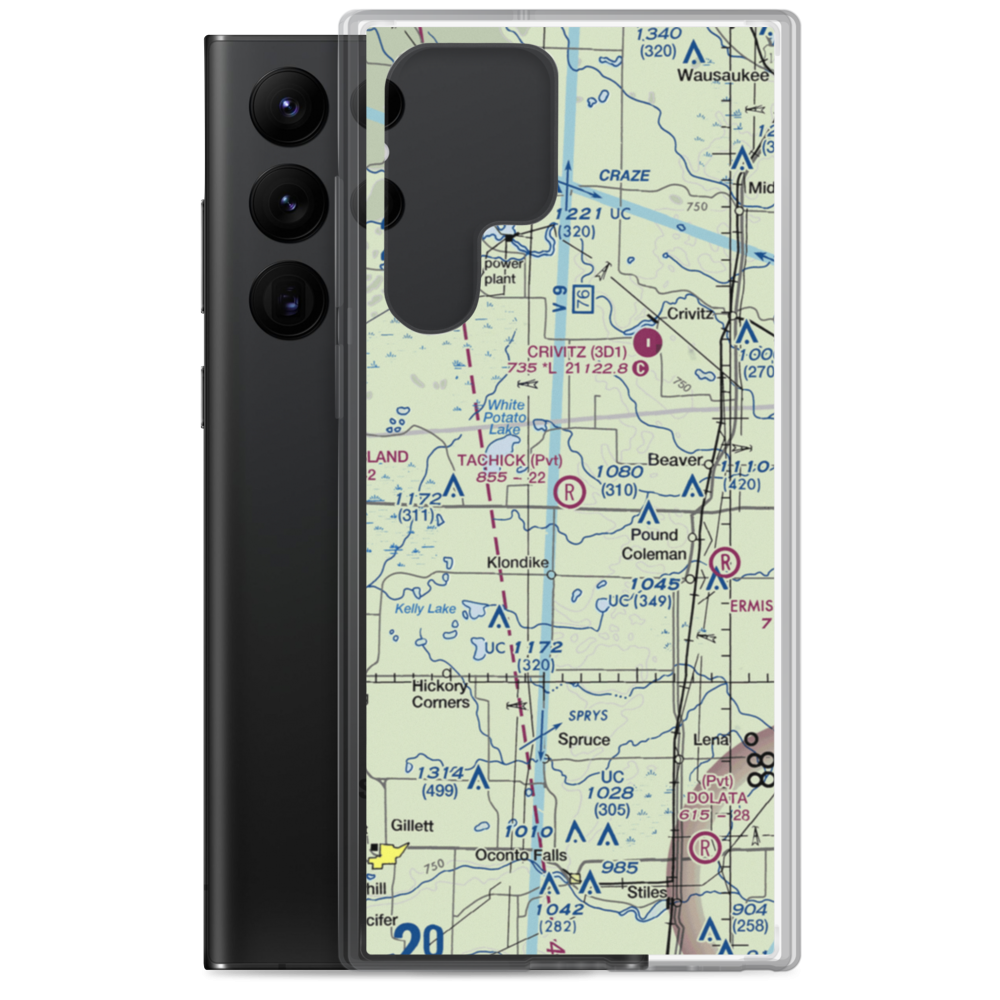 Tachick Field (WS29) VFR Sectional Samsung Case Samsung Galaxy S22 Ultra model shown