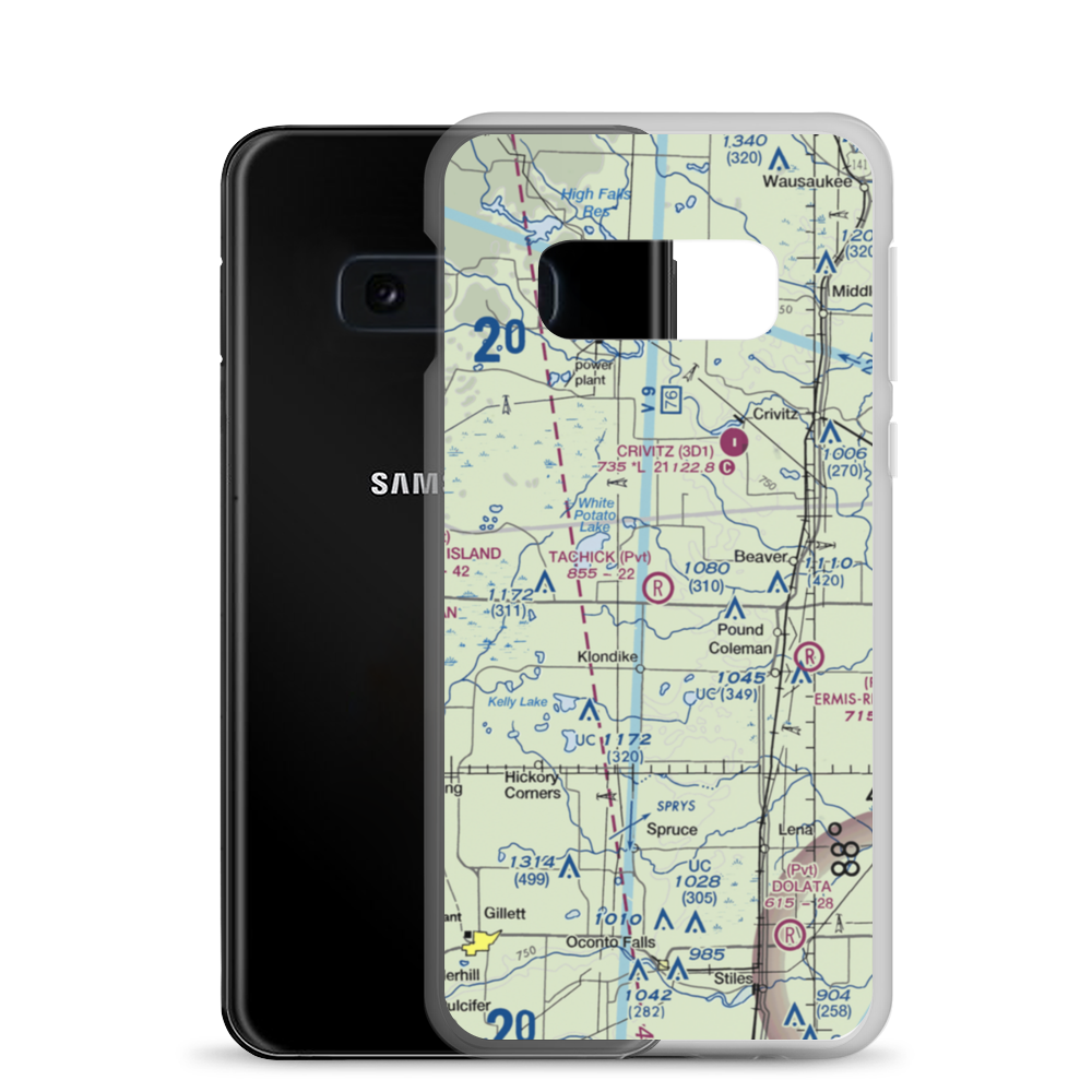 Tachick Field (WS29) VFR Sectional Samsung Case Samsung Galaxy S10e model shown