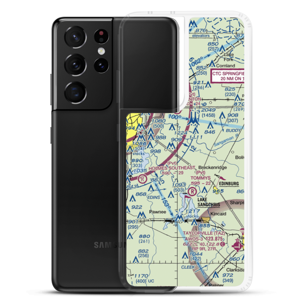 Taft Airport (92IS) VFR Sectional Samsung Case Samsung Galaxy S21 Ultra model shown