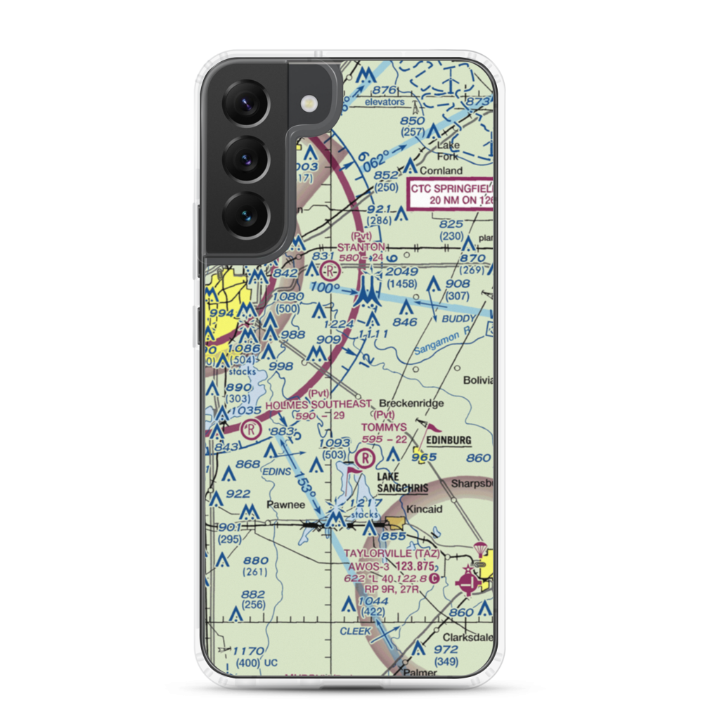 Taft Airport (92IS) VFR Sectional Samsung Case Samsung Galaxy S22 Plus model shown
