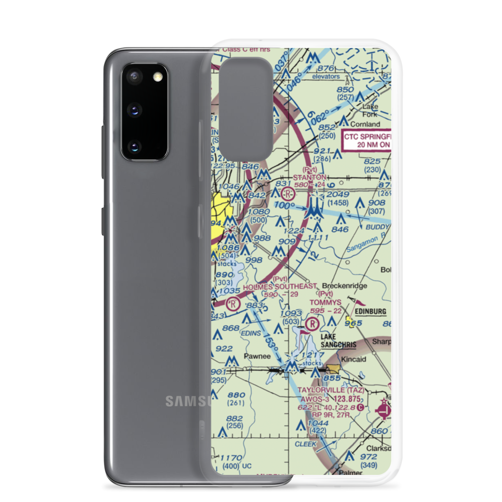 Taft Airport (92IS) VFR Sectional Samsung Case Samsung Galaxy S20 model shown