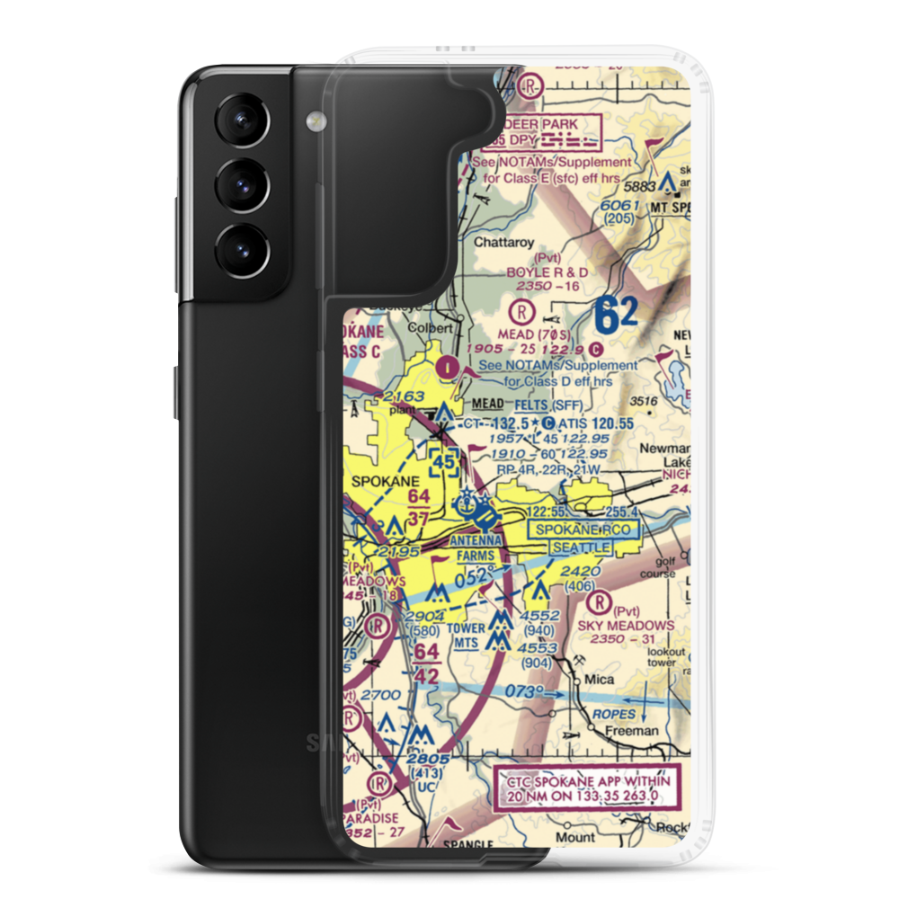 Tai's Landing Airport (WN61) VFR Sectional Samsung Case Samsung Galaxy S21 Plus model shown
