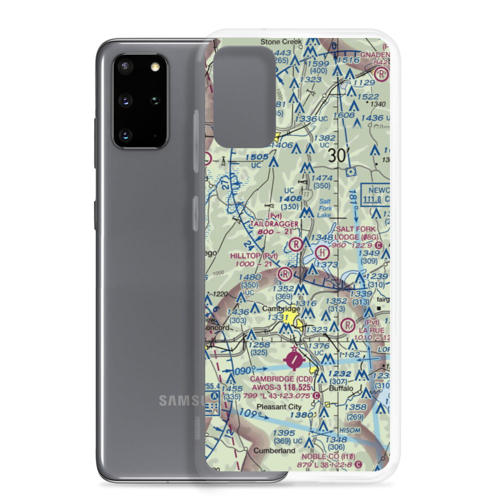 Taildragger Airport (OA00) VFR Sectional Samsung Case Samsung Galaxy S20 Plus model shown