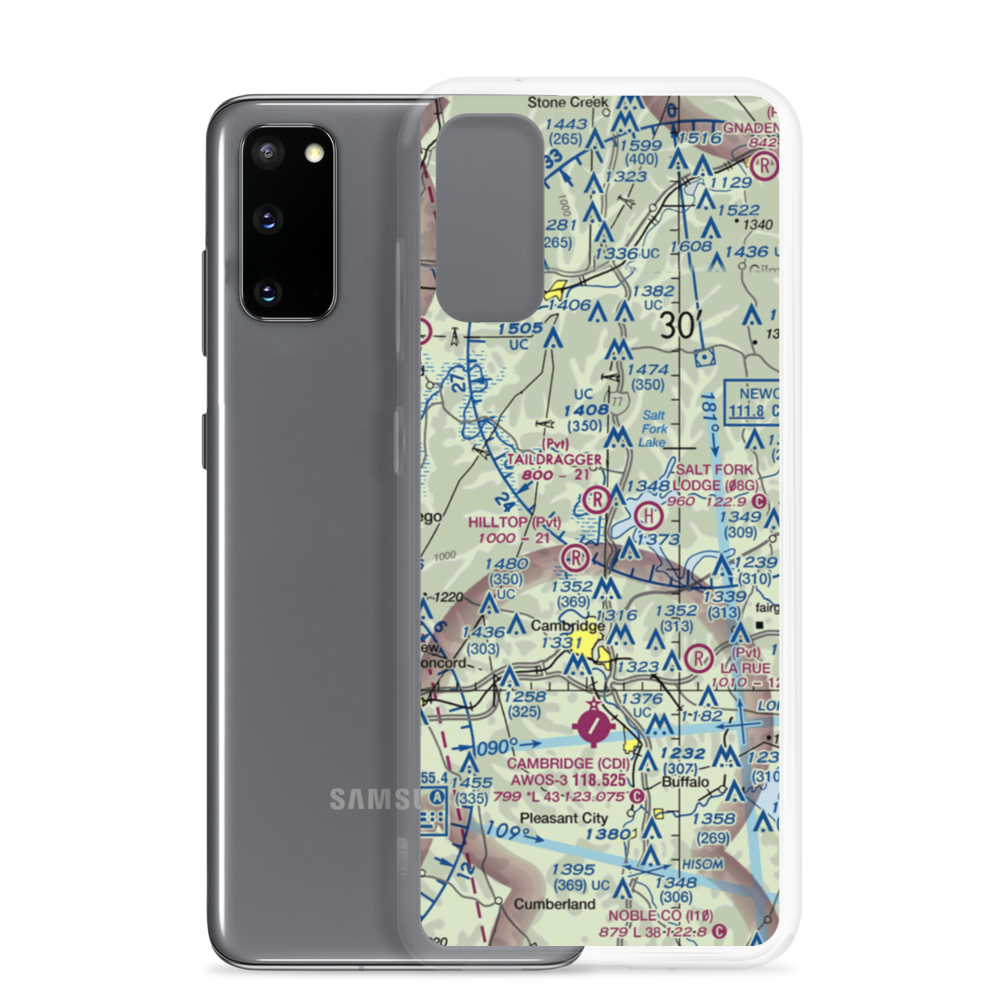 Taildragger Airport (OA00) VFR Sectional Samsung Case Samsung Galaxy S20 model shown