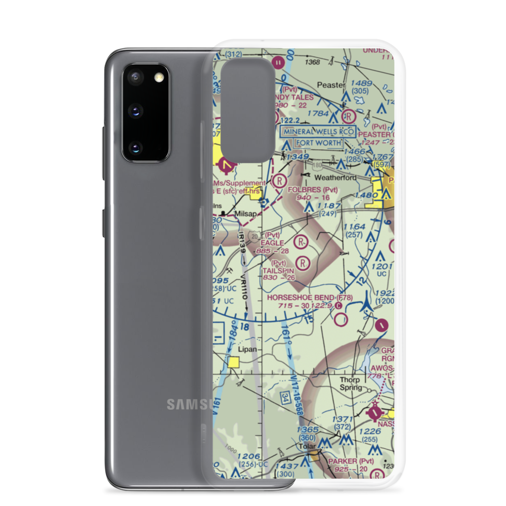 Tailspin Estates Airport (58TX) VFR Sectional Samsung Case Samsung Galaxy S20 model shown