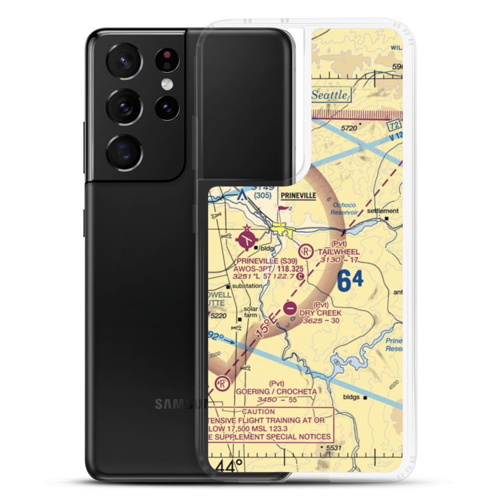 Tailwheel Airport (6OR4) VFR Sectional Samsung Case Samsung Galaxy S21 Ultra model shown