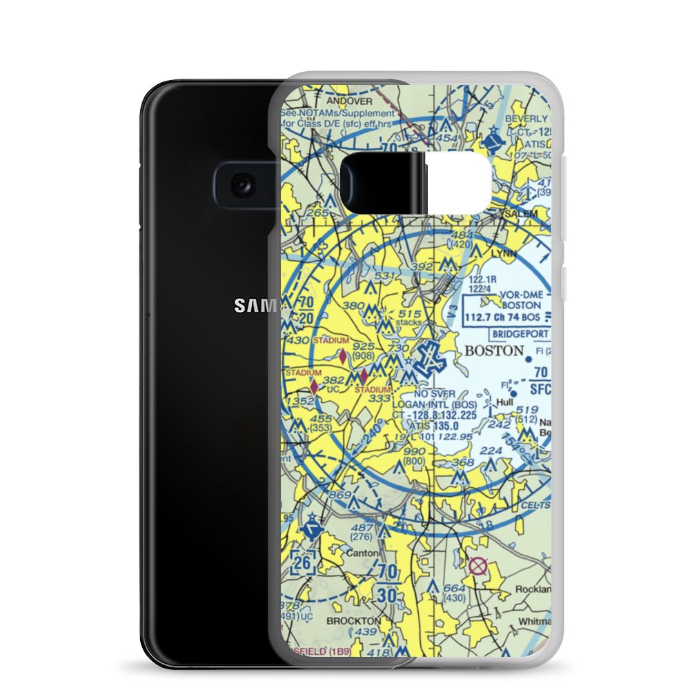 Tailwind Boston Seaplane Base (MA17) VFR Sectional Samsung Case Samsung Galaxy S10e model shown