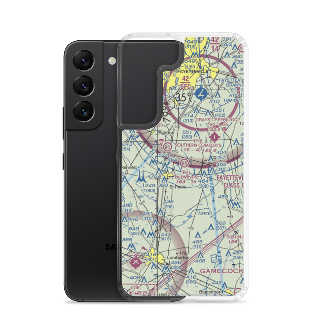 Tailwinds Airport (06NC) VFR Sectional Samsung Case Samsung Galaxy S22 model shown