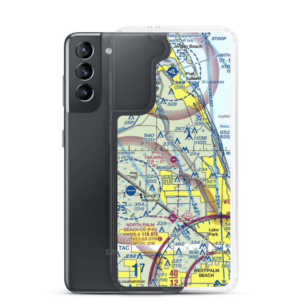 Tailwinds Airport (FD15) VFR Sectional Samsung Case Samsung Galaxy S21 model shown