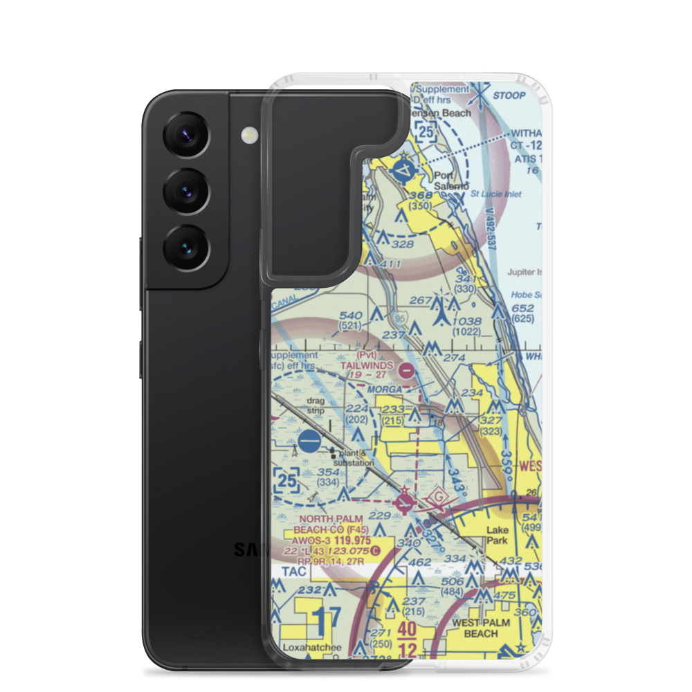 Tailwinds Airport (FD15) VFR Sectional Samsung Case Samsung Galaxy S22 model shown