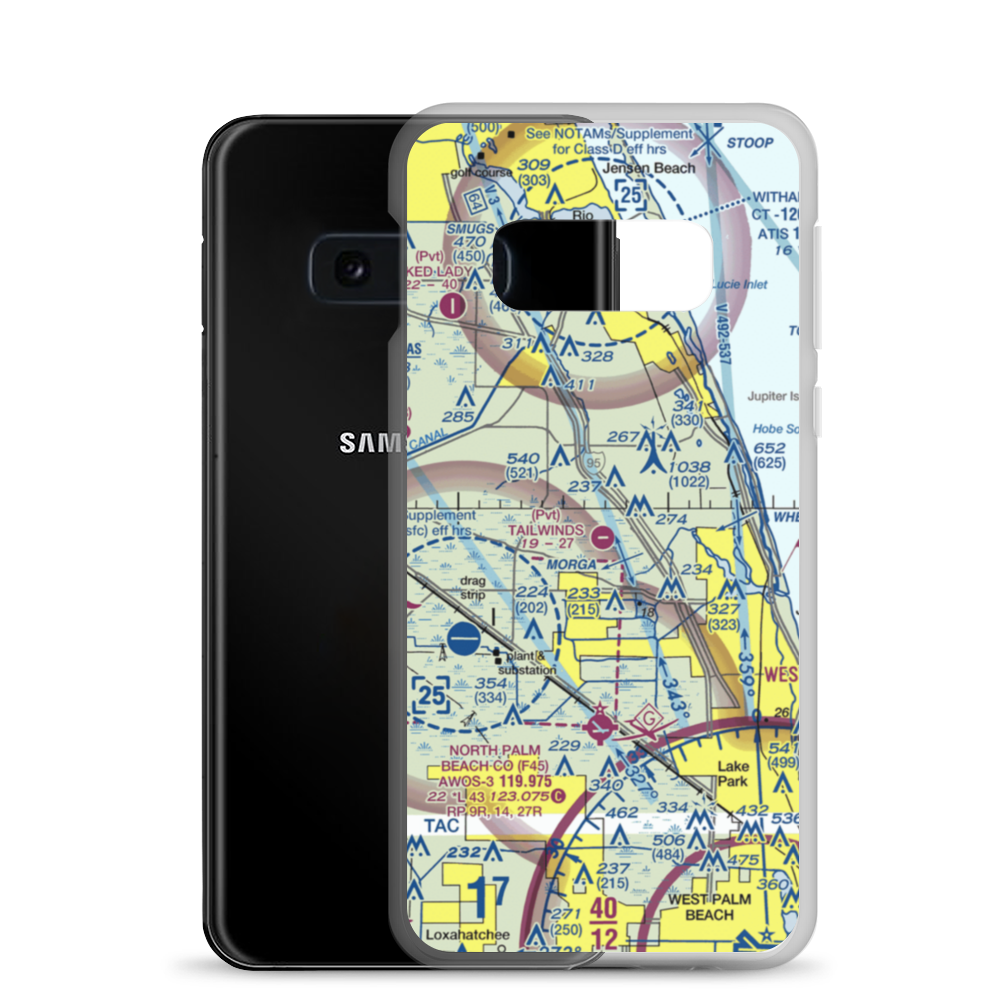 Tailwinds Airport (FD15) VFR Sectional Samsung Case Samsung Galaxy S10e model shown