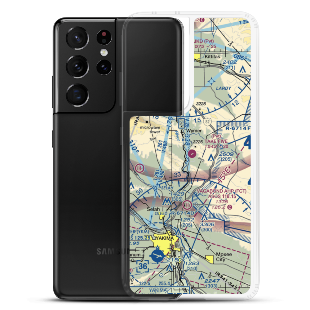Take Five Airport (WN45) VFR Sectional Samsung Case Samsung Galaxy S21 Ultra model shown
