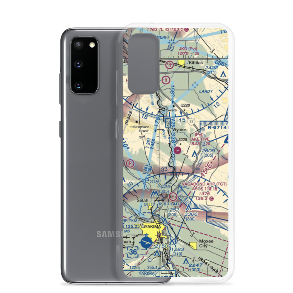 Take Five Airport (WN45) VFR Sectional Samsung Case Samsung Galaxy S20 model shown